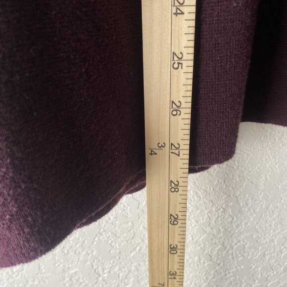 Alfani Cardigan Sweater Womens 3X Burgandy Wine Cotton Blend Open Front Plus Siz - Picture 8 of 10